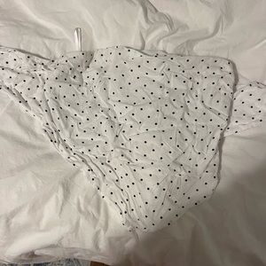 polka dot strapless top Hollister